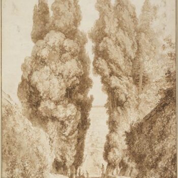 Cypress alley at Villa d'Este in Tivoli (1774)