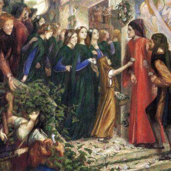 Dante Alighieri series - Beatrice Meeting Dante at a Marriage Feast, Denies Him Her Salutation, 1855