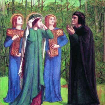 Dante Alighieri series - The Meeting of Dante and Beatrice in Paradise, 1853