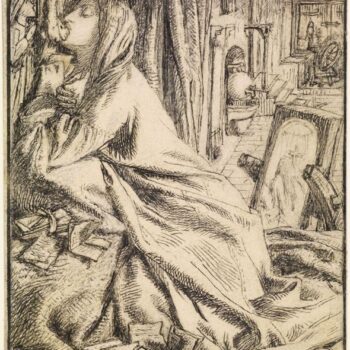 Design for Moxon's Tennyson - Mariana in the South, 1856-57