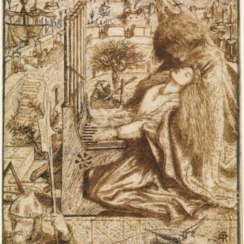Design for Moxon's Tennyson - Saint Cecilia, 1856-57