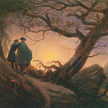 Deux Hommes contemplant la Lune (1820)