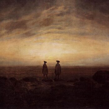Deux hommes en bord de mer au crepuscule (1817)