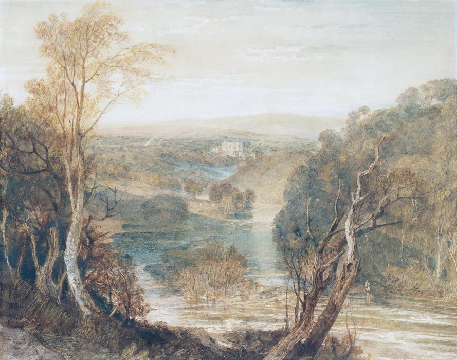 Distant View of Barden Tower on the Rver Wharfe, West Riding, Yorkshire