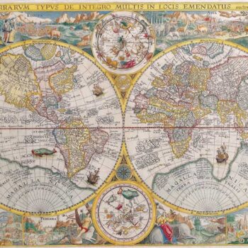 Double Hemisphere Map, Petrus Plancius 1599
