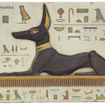 Reclining Anubis Relief
