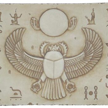 Egyptian scarab relief