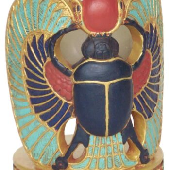 Egyptian scarab candle holder