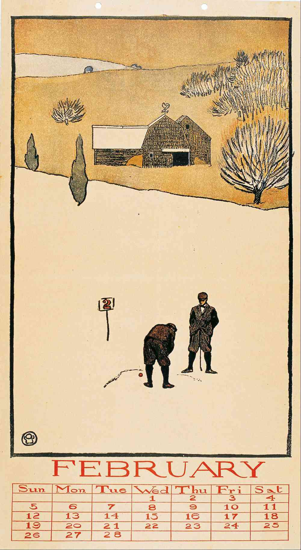 Edward Penfield - Golf Calendar