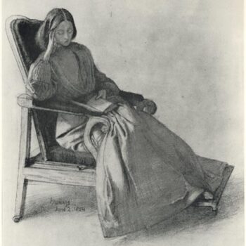 Elizabeth Siddal reading, june 1854