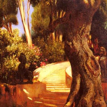 Rudolf Ernst - The Staircase Under The Trees