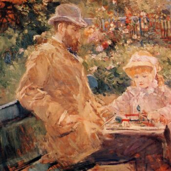 Eugene Manet and His Daughter at Bougival - 1881