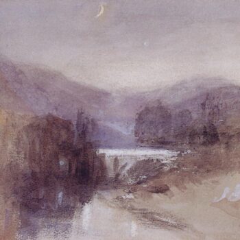 Evening Landscape with a Tower and Bridge, 1840