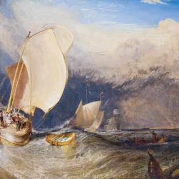 Fishing Boats with Hucksters Bargaining for Fish, 1838