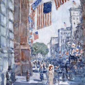 Flags, Fifth Avenue, 1918
