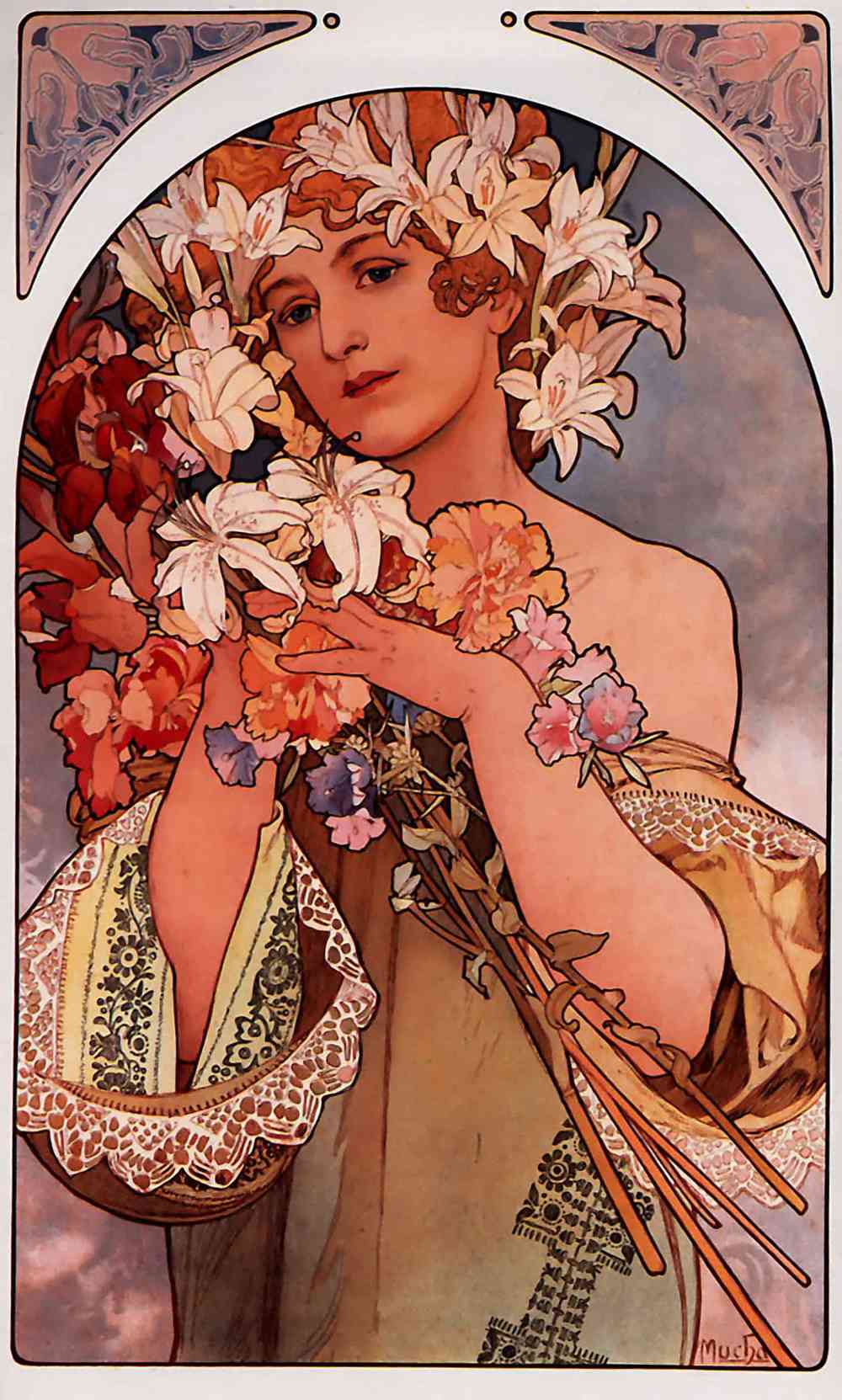 Flowers by Alphonse Mucha
