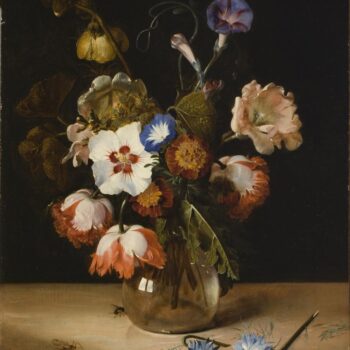 Flowers in a Glass Vase - 1671