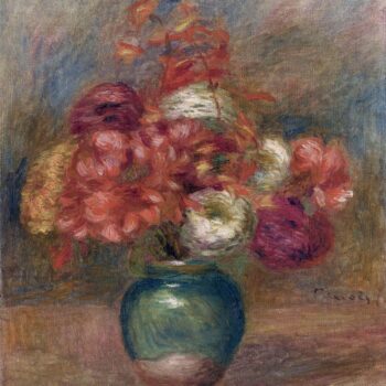 Flowers in a Green Vase - Dahlias and Asters, 1910