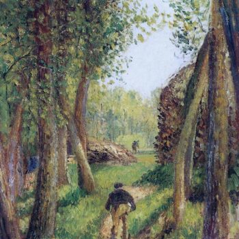 Forest Scene with Two Fgures