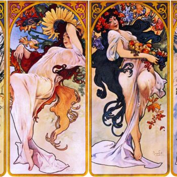Four Seasons by Alfons Mucha, circa 1895
