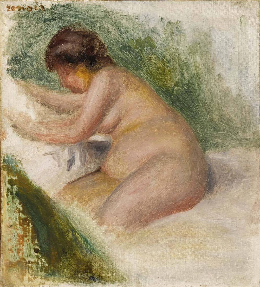 Gabrielle Nude, Sitting on a Bed