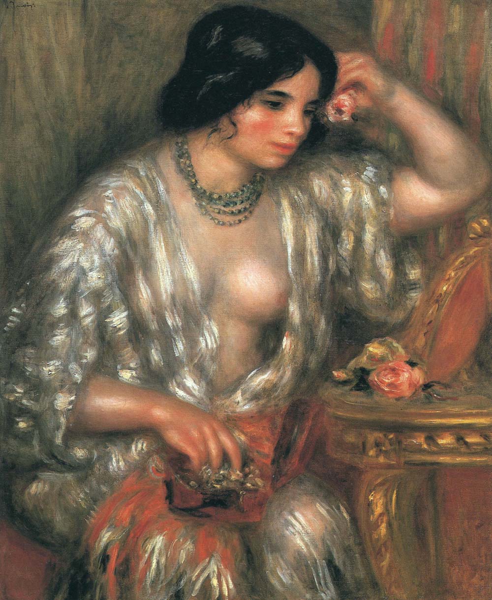 Gabrielle Wearing Jewelry, 1910