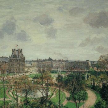 Garden of Louvre - Morning, Grey Weather, 1899