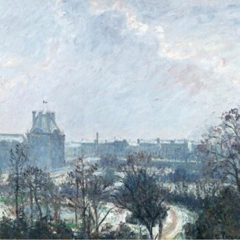 Garden of Louvre and Pavilion de Flore, Snow Effect, 1899