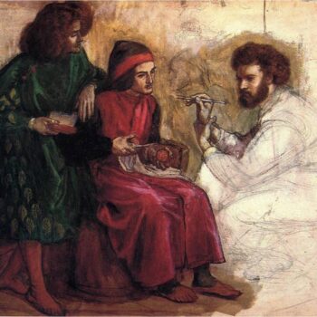 Giotto Painting the Portrait of Dante, ca1859