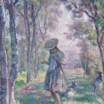 Girl and Goats in the Forest of Pierrefonds, 1907
