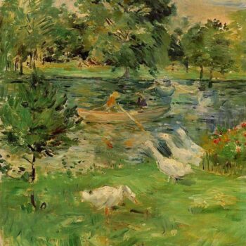 Girl in a Boat, with Geese - 1889