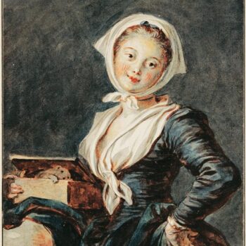 Girl with a puppy