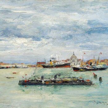 Gray Day on the Lagoon (A Passenger Boat - Venice), 1913