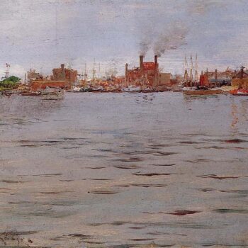 Harbor Scene, Brooklyn Docks, 1886