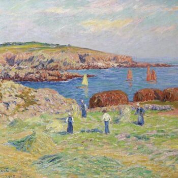 Hay Stacking at the Port of Doelan, 1908