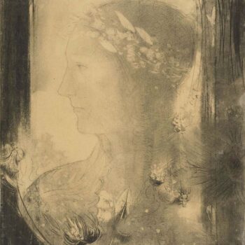 Head of a Woman with Flowers in Profile