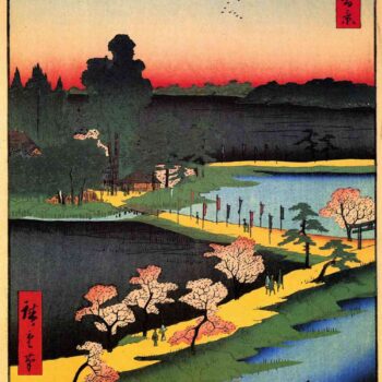 Hiroshige - Azuma Shrine and the Entwined Camphor