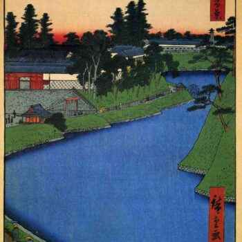 Hiroshige - Benkei Moat