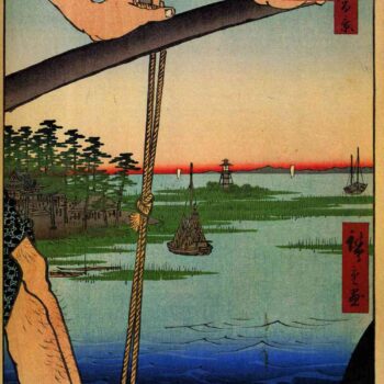 Hiroshige - Haneda Ferry and Benten Shrine
