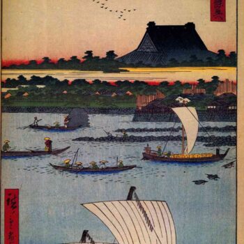 Hiroshige - Honganji Temple