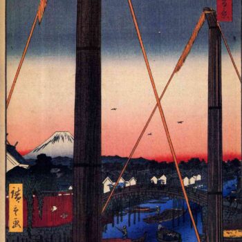 Hiroshige - Inari Bridge and Minato Shrine