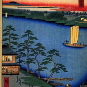 Hiroshige - Nijuku Ferry