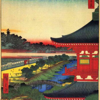Hiroshige - Zojoji Pagoda