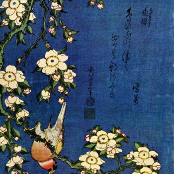 Hokusai - Bullfinch and drooping cherry