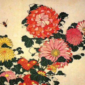 Hokusai - Chrysanthemum and bee