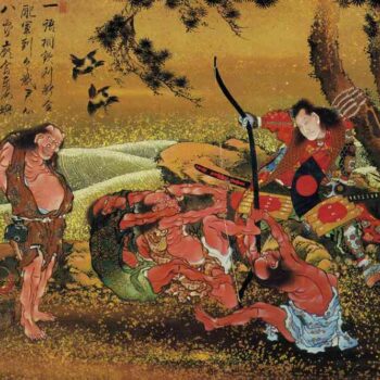 Hokusai - Tametomo and the demons