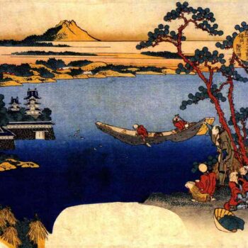 Hokusai - View of lake Suwa