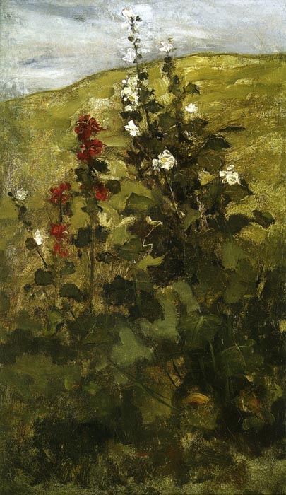 Hollyhocks, 1880-89