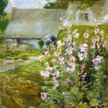 Hollyhocks, 1882