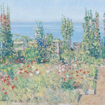 Hollyhocks, Isle of Shoals, 1902